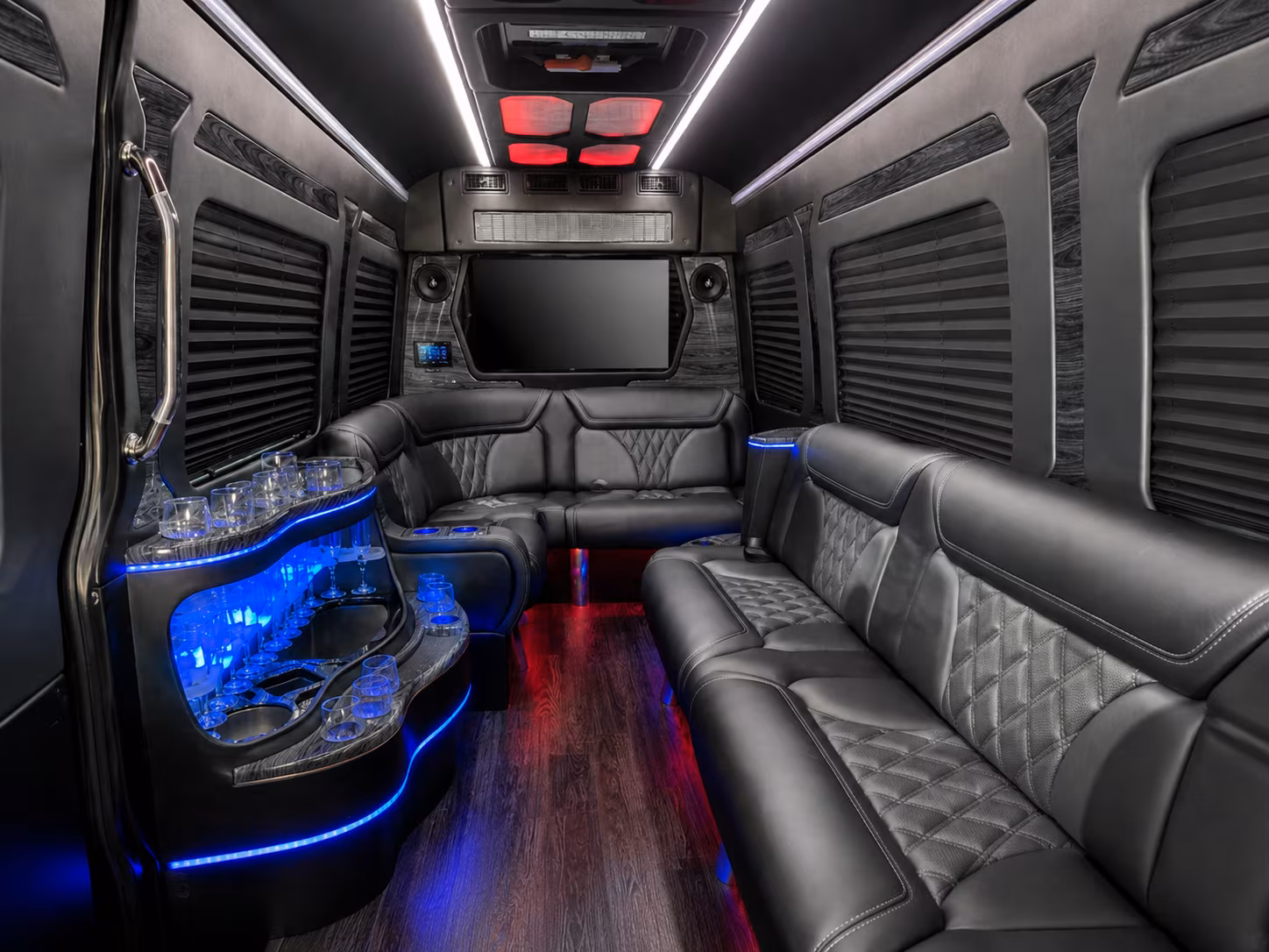 palo alto 30 passenger party bus interior