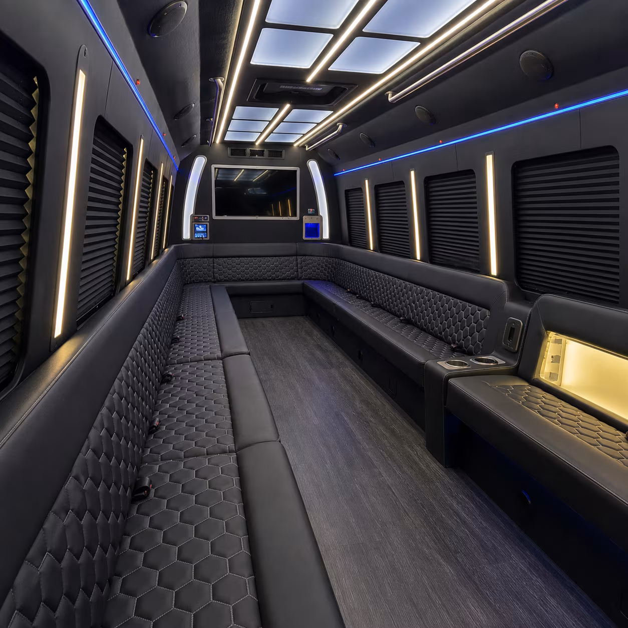 palo alto party bus rental interior